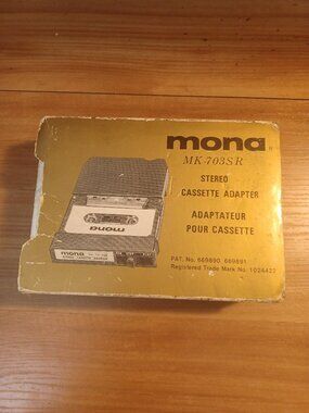 Mon MK - 703SR Stereo Cassette dapter For 8 Track Tape In Original Box